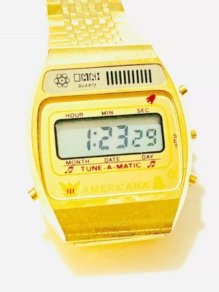 Vintage Omni Melody Lcd Alarm Chronograph Digital Wrist Watch (20258M) 3