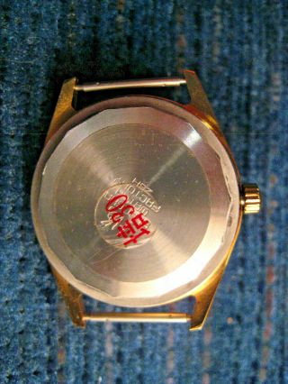 Vtg.  Mans Gold Tone Wind up Wrist Watch Shanghai 19 Jewels Mechanical NOS 6