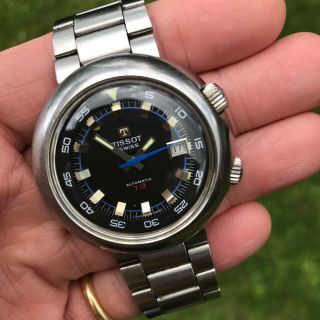 vintage 1970 ' s swiss Tissot T12 compressor UFO 17J automatic divers watch 4