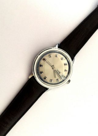 Vintage Timex Day Date 26850 02775 Great Britain Mens Watch Mechanical Runs