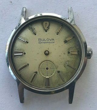 Vintage Bulova Swiss Hand Winding Mens Watch W.  Seconds Register,  Cal.  11al