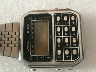 Vintage Casio C - 801 Watch Mens Calculator Repair Or Spares Only