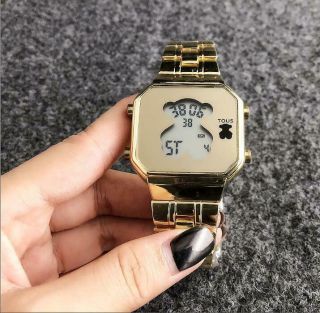 Fashion Fruit Bear Design Women Watch Wristwatch Electronic Quartz Led Watches