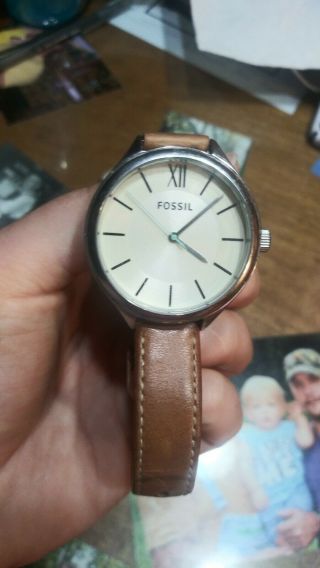 Fossil Jacqueline Es3708p Wrist Watch For Women.  Needs A Battery But