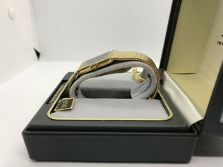 Rare 1980 ' s NOS Longines Gold Tone Diamond Dynasty Unisex Watch Broken Clasp 3