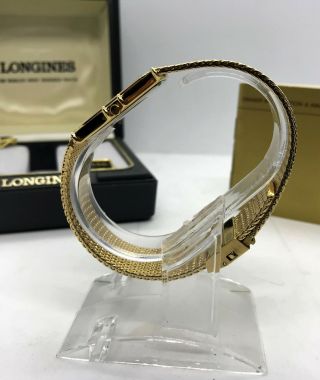 Rare 1980 ' s NOS Longines Gold Tone Diamond Dynasty Unisex Watch Broken Clasp 6