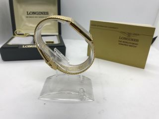 Rare 1980 ' s NOS Longines Gold Tone Diamond Dynasty Unisex Watch Broken Clasp 8