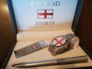 England Sports Boxed Set Watch,  Lighter & Pen Uk P&p