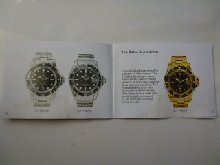 vintage rolex submariner booklet from 1970s for 1665,  1680,  5513 4