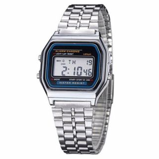 Led Electronic Digital Stainless Steel Men Women Kids Watches Casual Style