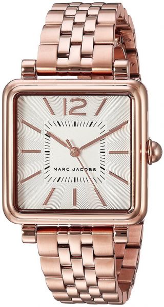 Marc Jacobs Vic Silver Dial Rose Gold Tone Stainless Steel Ladies Watch (mj3514)