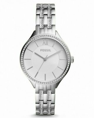 Fossil Suitor Stainless Steel Bq3115 Silver Tone Women 