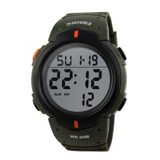 Men ' s Digital Sports Watches LED Screen Large Face Military Waterproof Watches 2