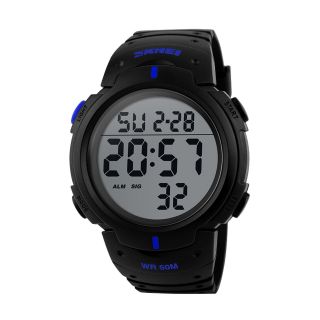 Men ' s Digital Sports Watches LED Screen Large Face Military Waterproof Watches 5