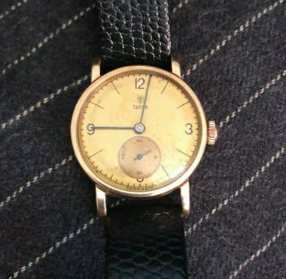Vintage Tudor Watch,  9k Solid Gold.