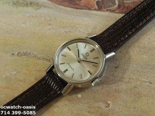 1962 Vintage OMEGA Ladymatic 24 Jewels,  Stunning Silver Dial,  Serviced 2