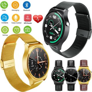 Android Ios Digital Bluetooth Smart Watch Round Touch Screen Heart Rate Monitor