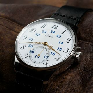 Zenith Watch Enamel Dial Luxury Wristwatch Antique Pocket Watch In Art Deco Case