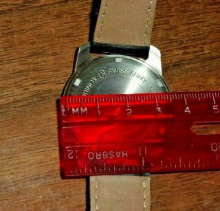 Swiss Army Watch Men ' s Victorinox,  Black Face Brown Leather Strap 6