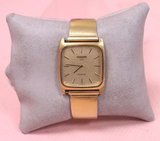 Gents Vintage Tissot 125 Quartz Gold Toned Wristwatch Spares/repairs - B35