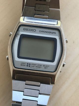 Vintage Seiko A927 - 5010 Digital Chronograph Day Date.  For Parts/repair