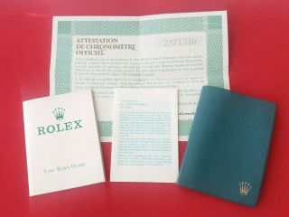 Rolex 1972 1970s Guarantee Certificate,  Booklet,  Translation Holder Set