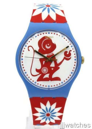 Swatch Lucky Monkey Chinese Year 2016 Multicolor Watch 42mm Suoz203 $80