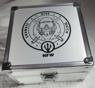 NFW Auto Shumate Diver Mens 44mm Automatic 500m Black Dial Ceramic Bezel 5