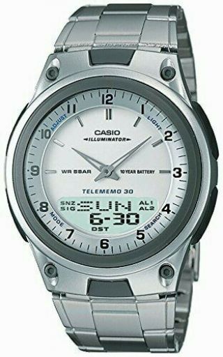 Casio Chronograph Watch Silver Aw - 80d - 7ajf Standard Men\ 