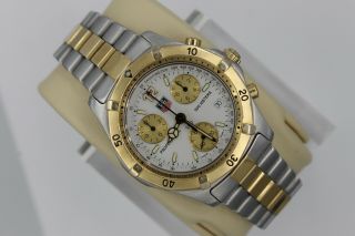 Tag Heuer 2000 Classic Professional Ck1121 Watch Mens Gold Silver Chronograph