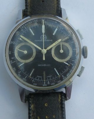Gents Vintage Ollech & Wajs Chronograph With Valjoux 7730 Movement
