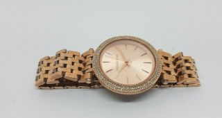 VINTAGE Women ' s MICHAEL KORS MK - 3192 Rose Gold Plated Wrist Watch 3