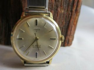Vintage Men Automatic Timex 21 Jewels 1967 Run And Keep Time Rp4