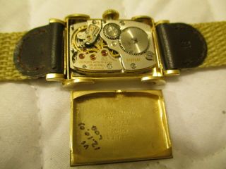 Rare 14KT Solid Gold 1950 ' s Vintage LONGINES 9LT SWISS MEN WATCH Jewelry 10