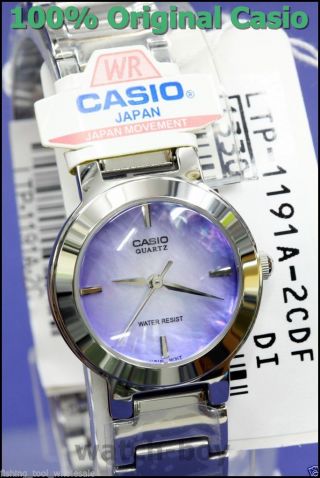 Ltp - 1191a - 2c Purple Casio Ladies Watches Analog Women 