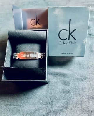 Calvin Klein Ck Stainless Steel Men Bracelet Imit.  Jewelry Rare No Clock Watch