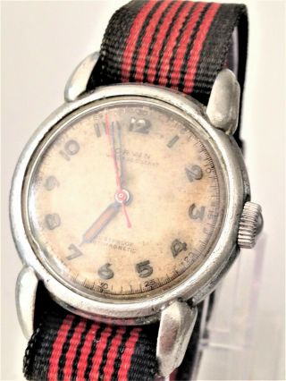 Men’s Very Rare 1943 Vintage Swiss Orvin 7 Jewel Winding Military Style Watch