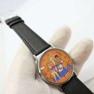 JOSIE & THE PUSSY CATS,  Leather Band,  Unique,  MEN ' S WATCH,  1815,  L@@K 5