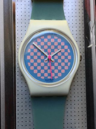 Wristwatch Swatch Lady Raspberry Shortcake (lw113) - New/nos - 1987 Rare