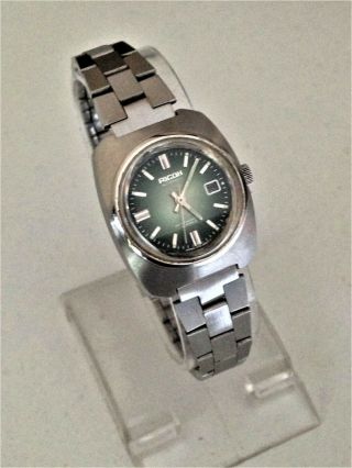 Very Rare Ricoh 21 Jewels Automatic & Date Stainless Steel Water Resistant Watch