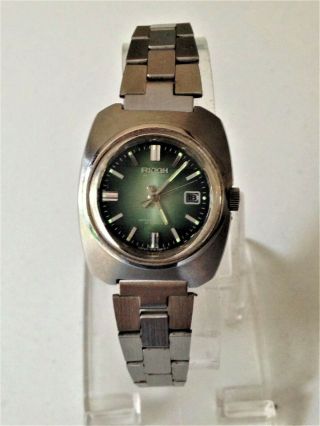 VERY RARE RICOH 21 JEWELS AUTOMATIC & DATE STAINLESS STEEL WATER RESISTANT Watch 2