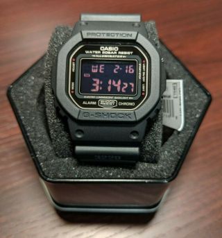 Casio G - Shock,  Dw5600ms - 1 Dw - 5600ms - 1,  Matte Military Army Black,  Neg Display