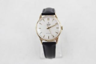 Vintage Gents Tudor By Rolex 9ct Gold Wristwatch Hand - Wind (36g)