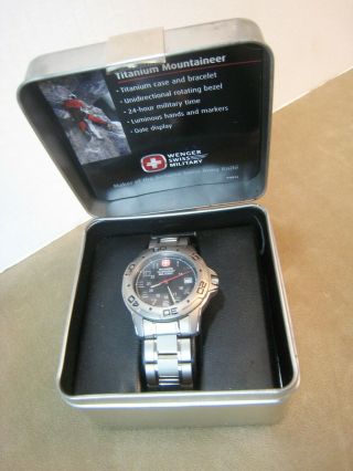 Wenger Swiss Miliary No.  79036 Titanium Case Mountaineer Wrist Watch