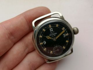 WW2 2WK II Helvetia German Luftwaffe Pilot ' s Watch Rare Vintage Wehrmacht Pilot 2