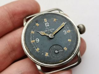 WW2 2WK II Helvetia German Luftwaffe Pilot ' s Watch Rare Vintage Wehrmacht Pilot 4