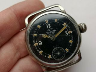 WW2 2WK II Helvetia German Luftwaffe Pilot ' s Watch Rare Vintage Wehrmacht Pilot 6
