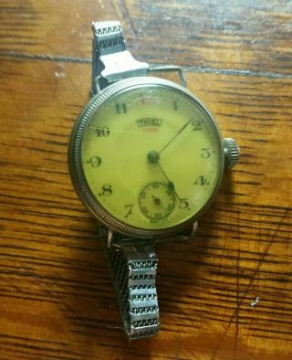 Vintage Antique German Wrist Watch W/ Band Thiel Old Era Timepiece Non -