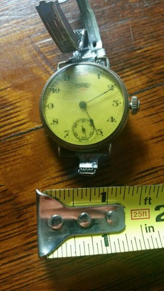 Vintage Antique German Wrist Watch w/ band THIEL Old Era Timepiece Non - 5