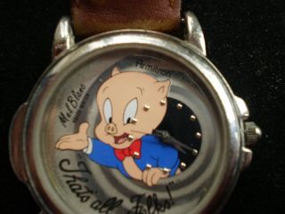 Armitron Warner Brothers Porky Pig Watch Mel Blanc Voice Thats All Folks 1998